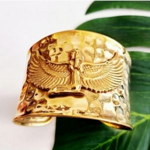 Gold Winged Cuff Bracelet